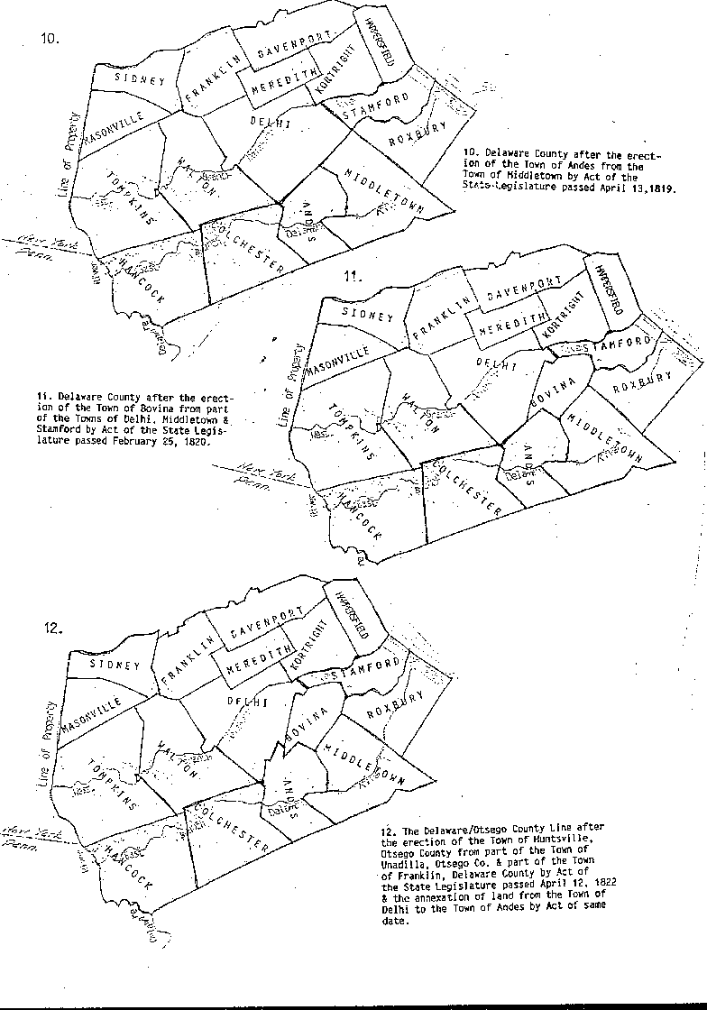 Map - Evolution of Delaware County 1797-date