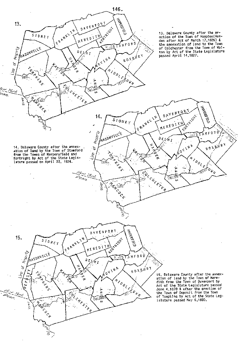 Map - Evolution of Delaware County 1797-date