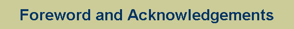 Foreword and Acknowledgements