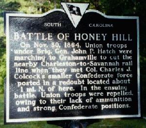 Honey Hill Historical marker A