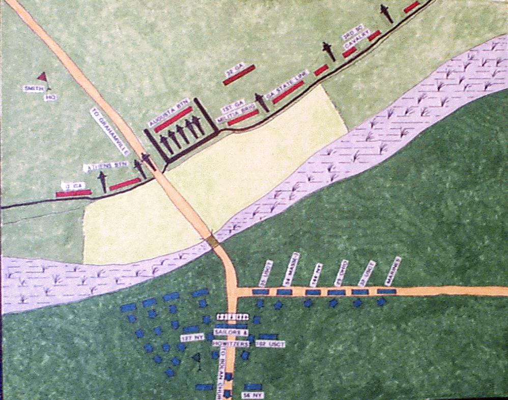 Map at Parris Island exhibit