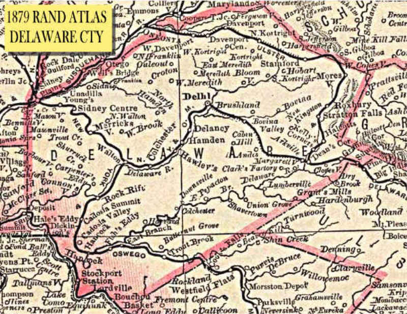 1879 RAND ATLAS - Delaware County