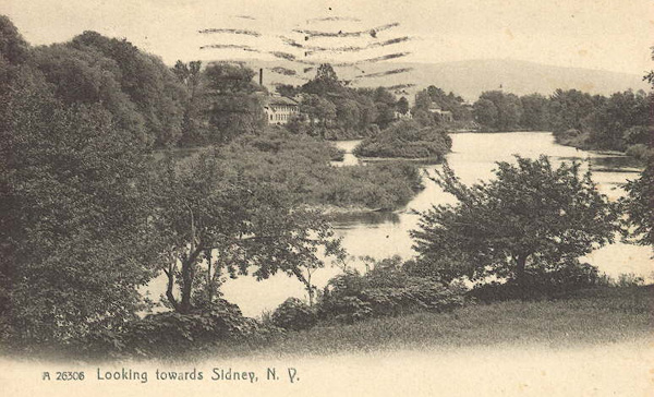 Looking towards Sidney, NY dated 17 FEB 1911