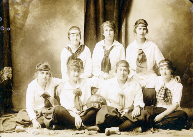 Margaretville High School's Girl's Basketball Team 1917