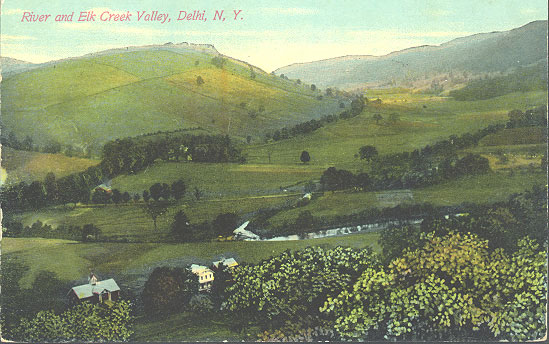 River and Elk Creek Valley, Delhi, N.Y.