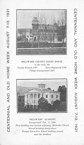 Centennial and Old Home Week August 7-13, 1921
