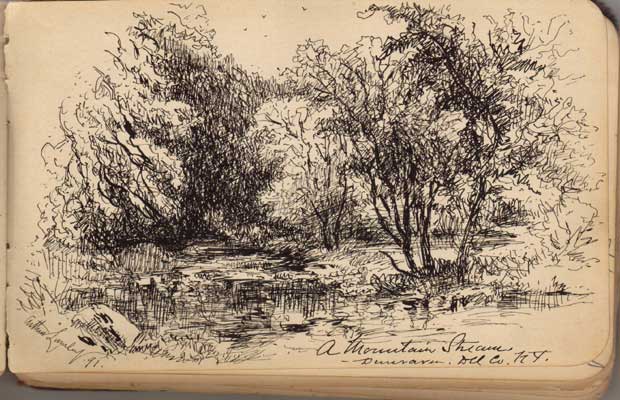 Mountain Stream, Dunraven Sketch