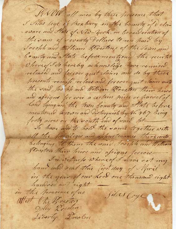 bill of sale - 1808