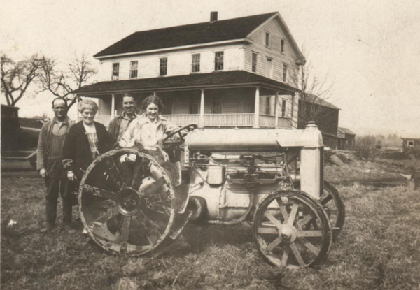 Tractor and House