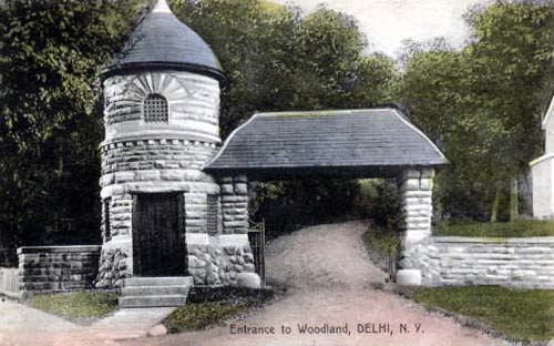 Entrance to Woodland Cemetery, Delhi, NY