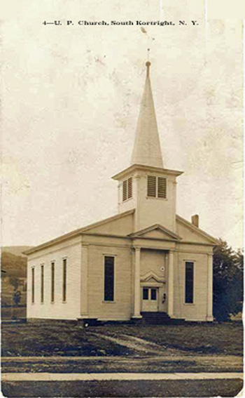 old postcard photo of church