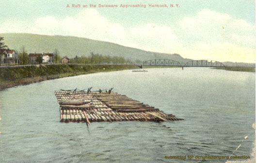 A Raft on the Delaware Approaching Hancock, NY