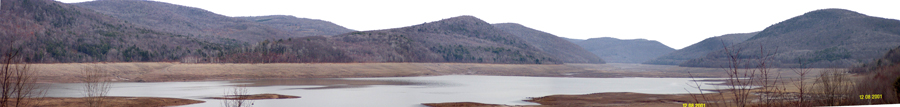 Cannonsville Reservoir - low water