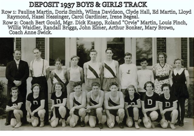 1937 Boys and Girls Track Team, Deposit
