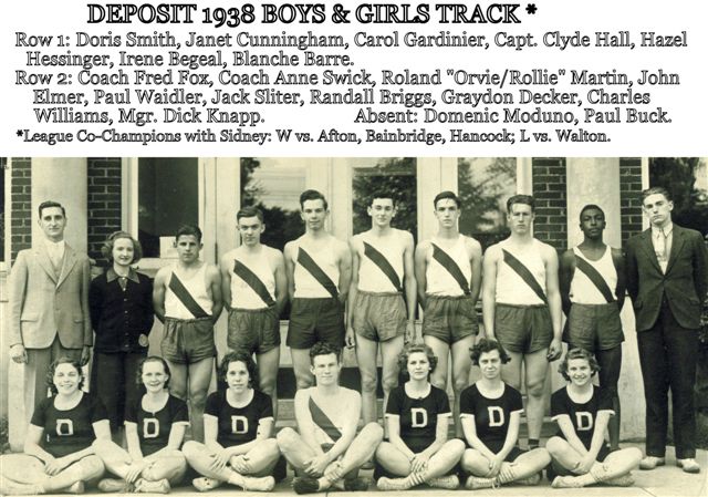1938 Boys and Girls Track Team, Deposit