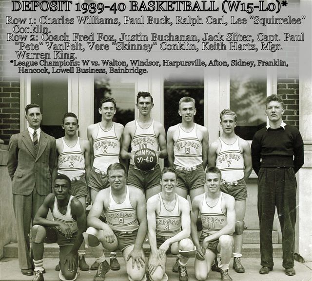 1939-40 Basketball Team, Deposit