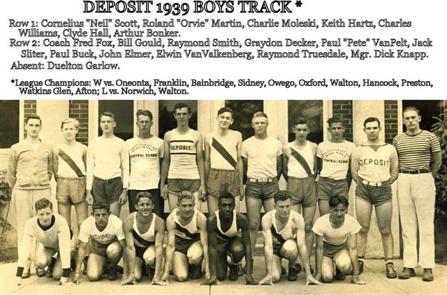 1939 Boys Track Team, Deposit