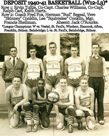 Deposit 1940-41 Boy's Basketball Team