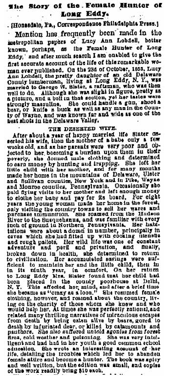 Female Hunter of Long Eddy