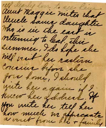 Birdie Persons Moore Letter