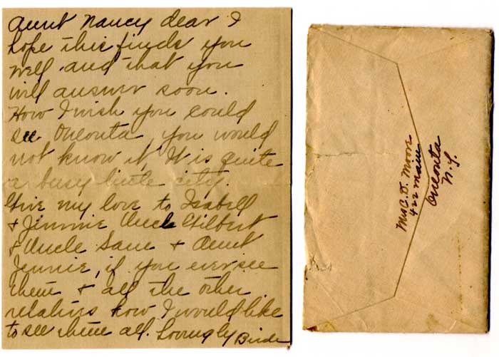 Birdie Persons Moore Letter