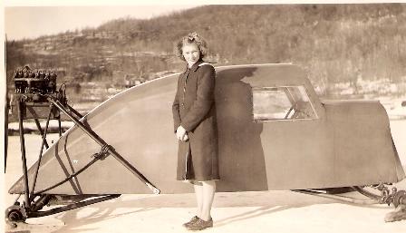 Donnie Leonard with Ice Buggy on Perch Lake