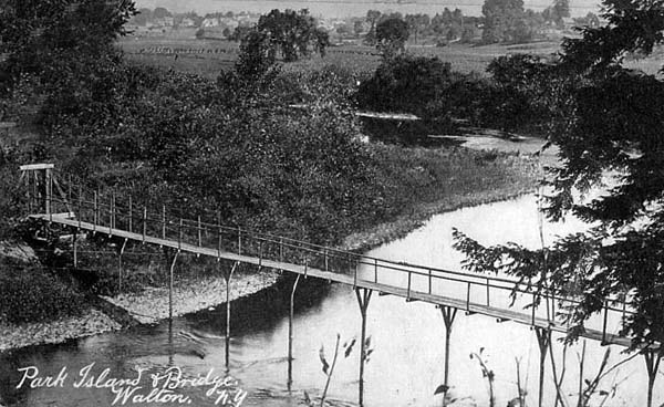 Park Island and Bridge, Walton, NY