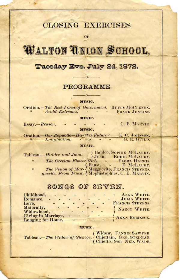 Walton Union Schoon - 1872