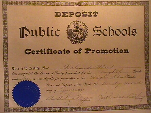 8th Grade Diploma Deposit Public Schools