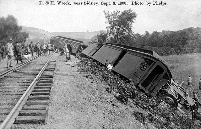 1908 D&H Train Wreck at Sidney, NY