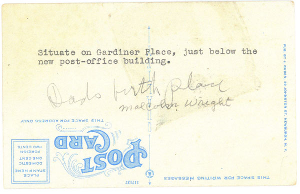 Back of Postcard