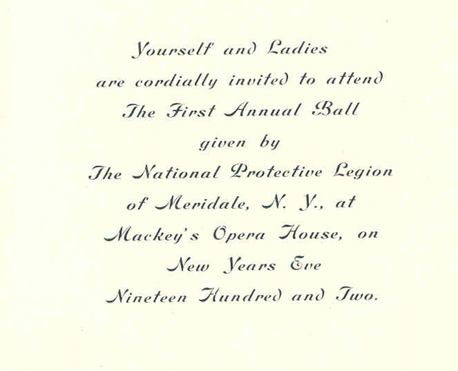 Program Oyster Supper