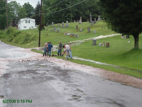 Cemetery Driveway and Elk Creek Road