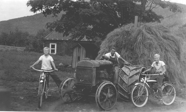 New bicycles - tractor with fresh hay