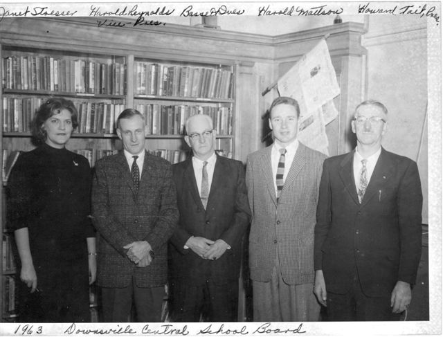 DOWNSVILLE CENTRAL SCHOOL BOARD -  joined by Janet Stoesser 1963, a first