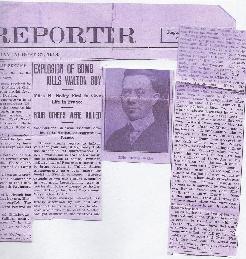 death of Miles Henry Holley