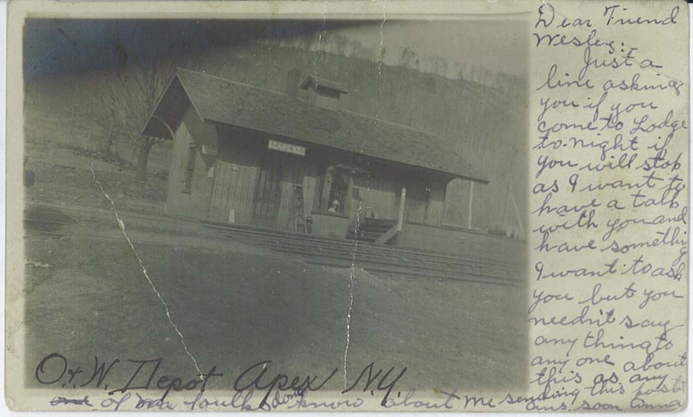 O and W Depot, Apex, NY