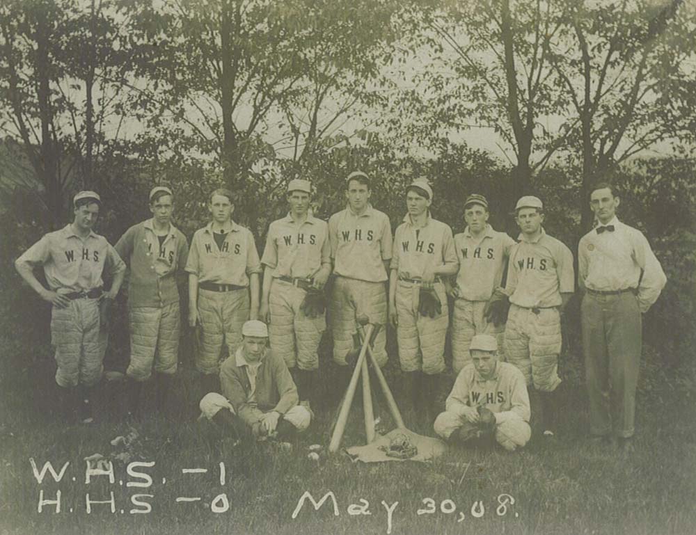 WALTON HIGH SCHOOL BASEBALL TEAM 1908 Delaware County NY Genealogy