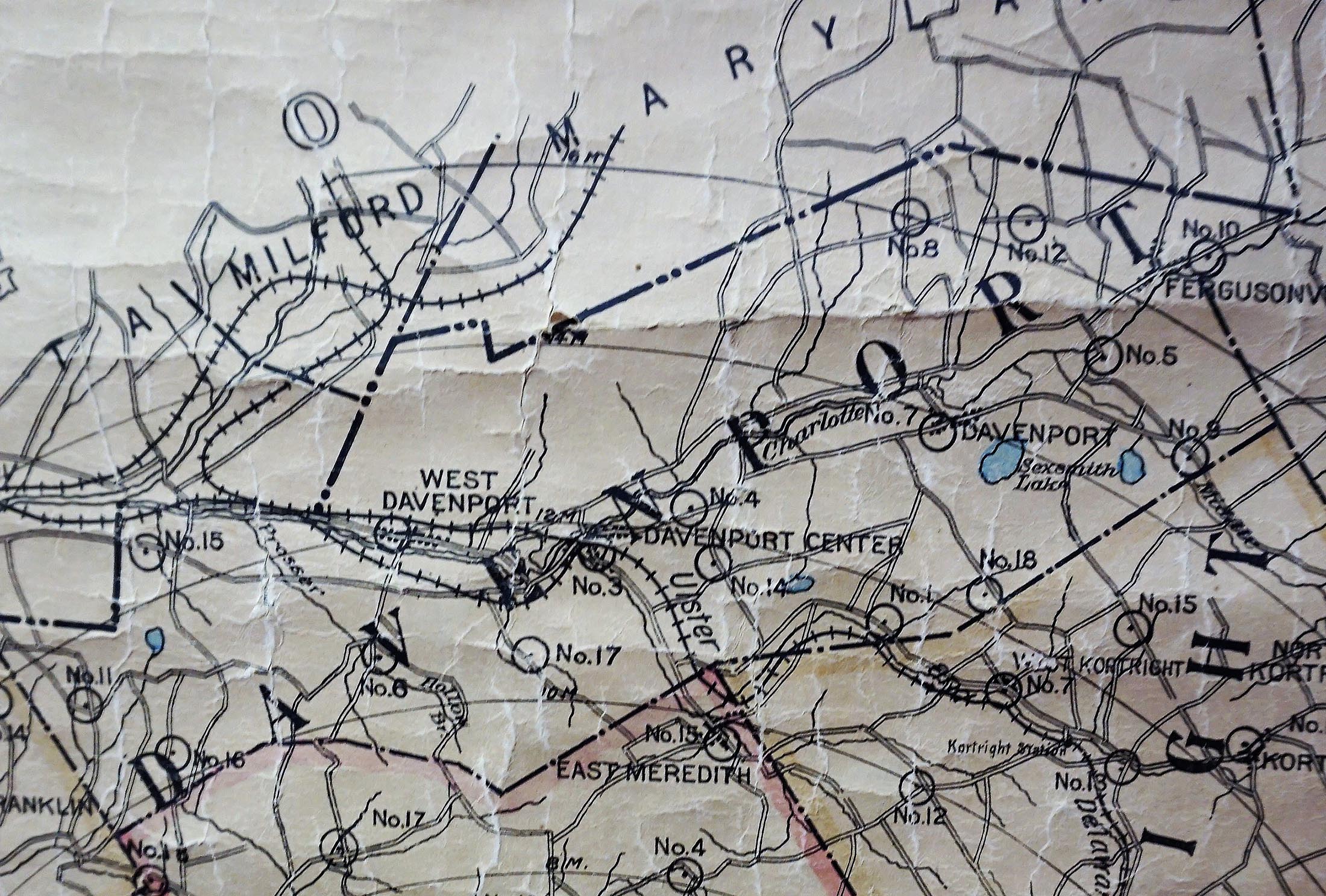 Davenport Map (showing location of old schools) Delaware County NY Genealogy and History Site
