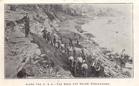 Along the D & E, the Rock Cut below Shavertown