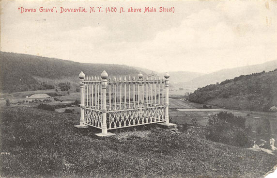 Downsville - Downs Grave 400 ft above Main Street