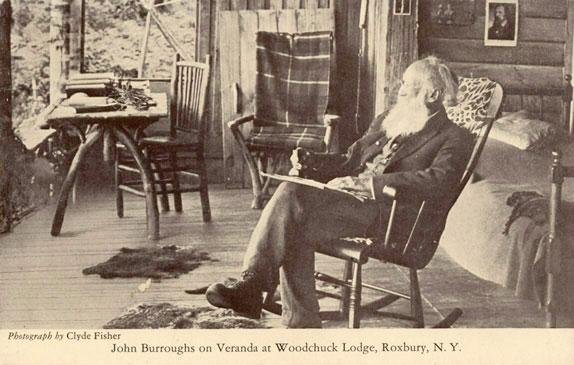John Burroughs on Veranda at Woodchuck Lodge
